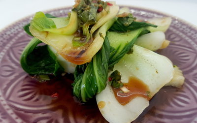Steamed Bok Choy with Mark’s Asian Dipping Sauce