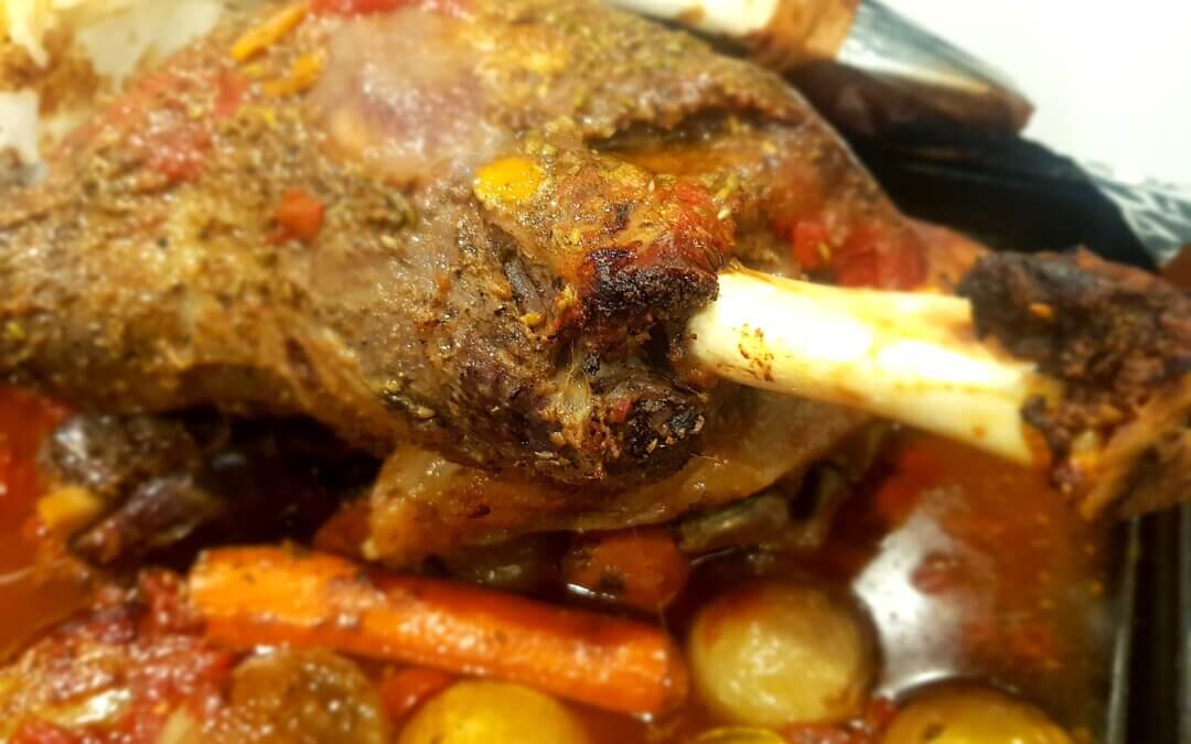 Whole Goat Leg Slow-Cooked for 6 Hours